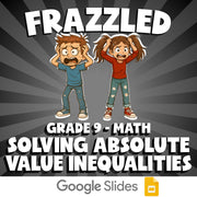 Solving Absolute Value Inequalities FRAZZLED Math Game - No Prep Grade 9 Review