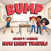 How Light Travels BUMP Science Game - No Prep Grade 4 Review Activity