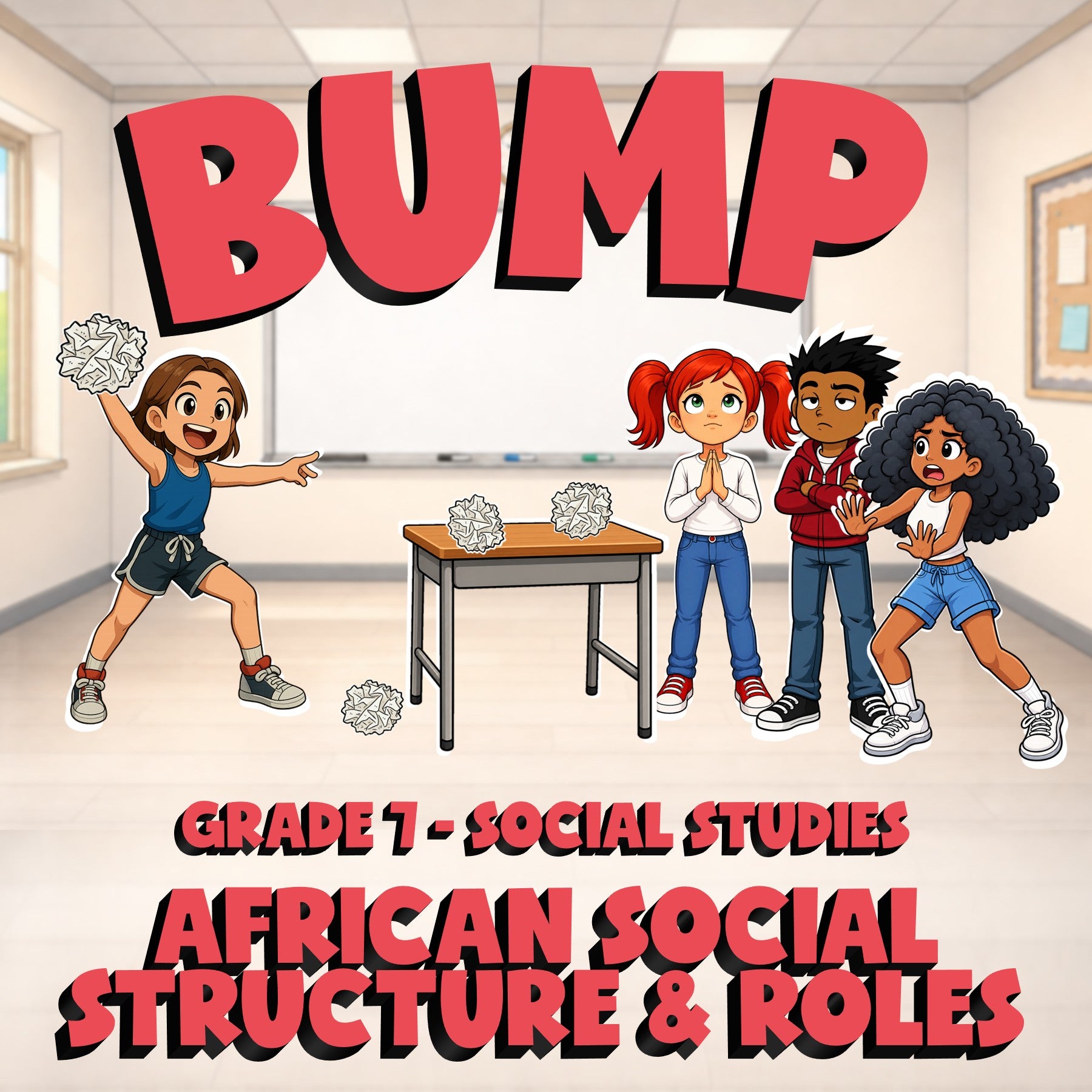 African Social Structure & Roles BUMP Socials Game - No Prep Grade 7 Review