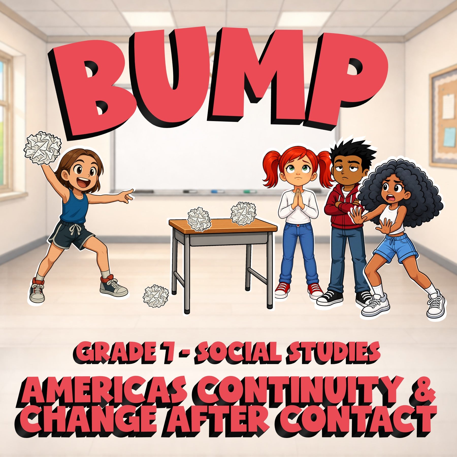 Americas Continuity & Change After Contact BUMP Socials Game - No Prep Grade 7