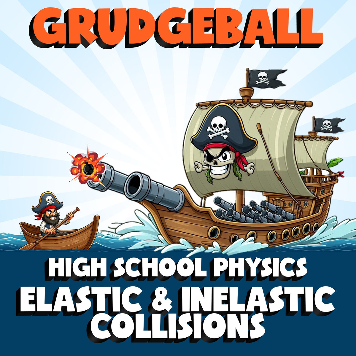 Elastic & Inelastic Collisions GRUDGEBALL Science Game - No Prep Physics Review