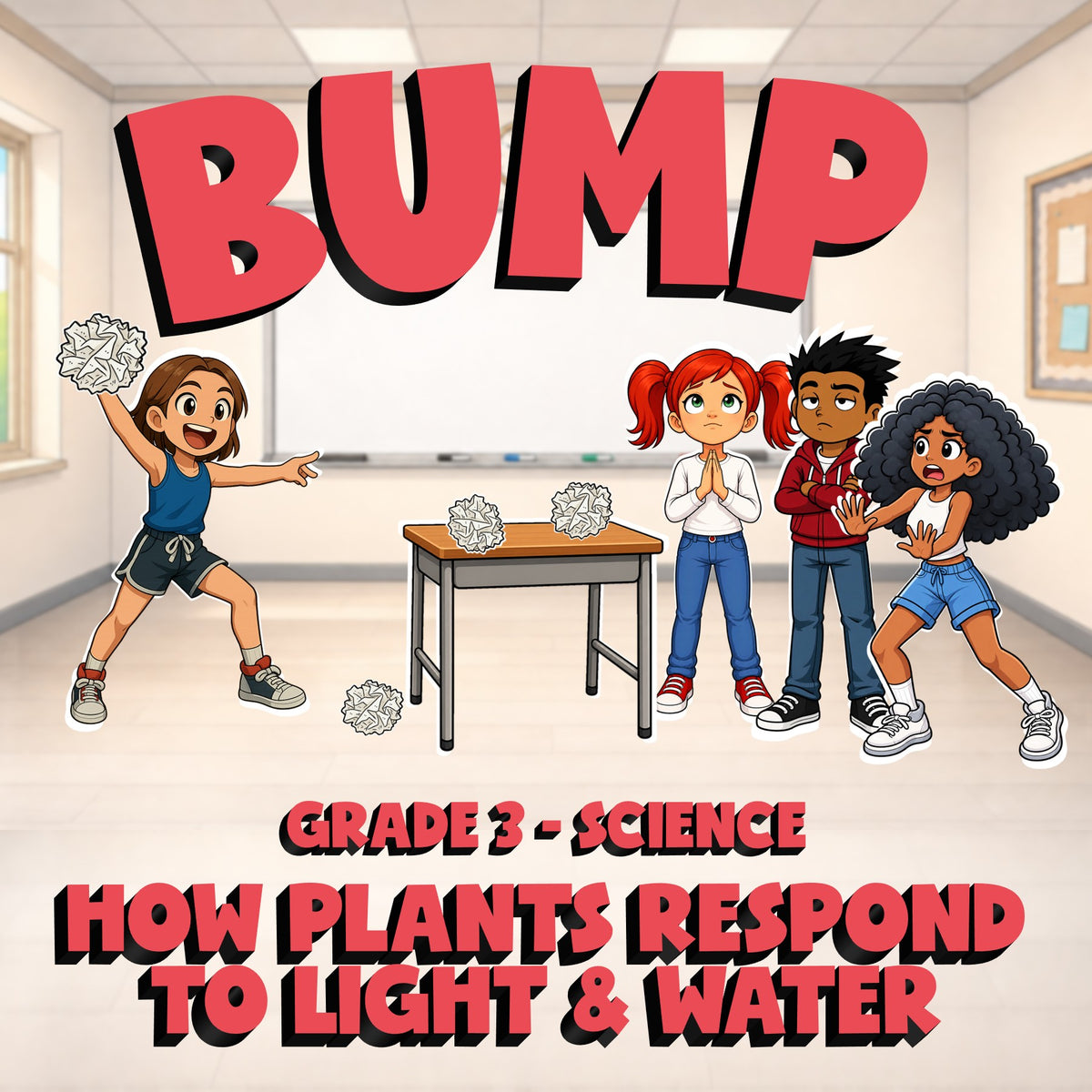 How Plants Respond to Light & Water BUMP Science Game - No Prep Grade 3 Review