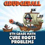 Cube Roots Problems GRUDGEBALL Math Game - No Prep Grade 8 Review Activity