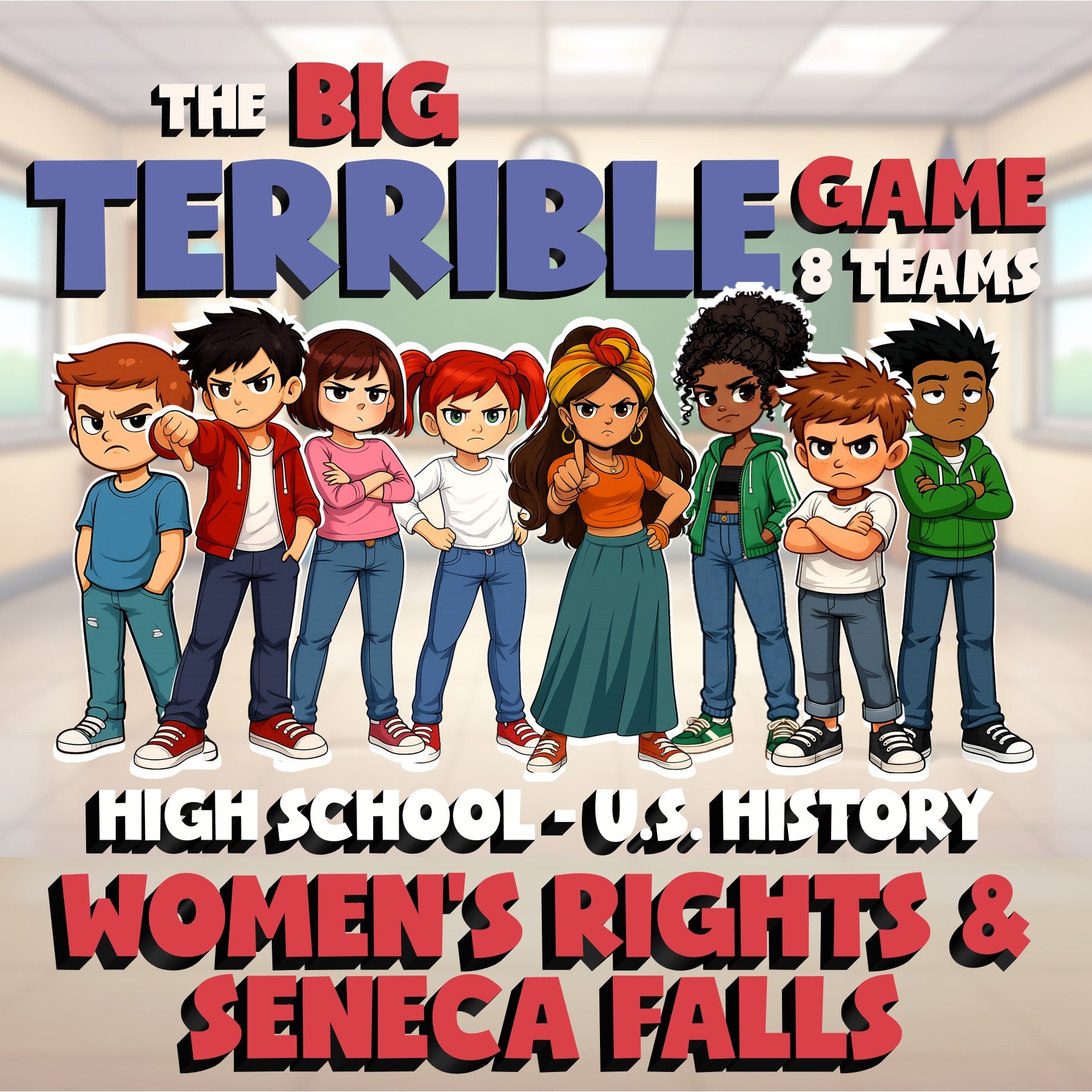 Women’s Rights & Seneca Falls BIG TERRIBLE GAME - No Prep U.S. History Review