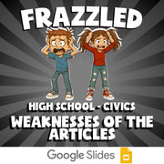 Weaknesses of the Articles FRAZZLED Civics Game - No Prep Review Activity