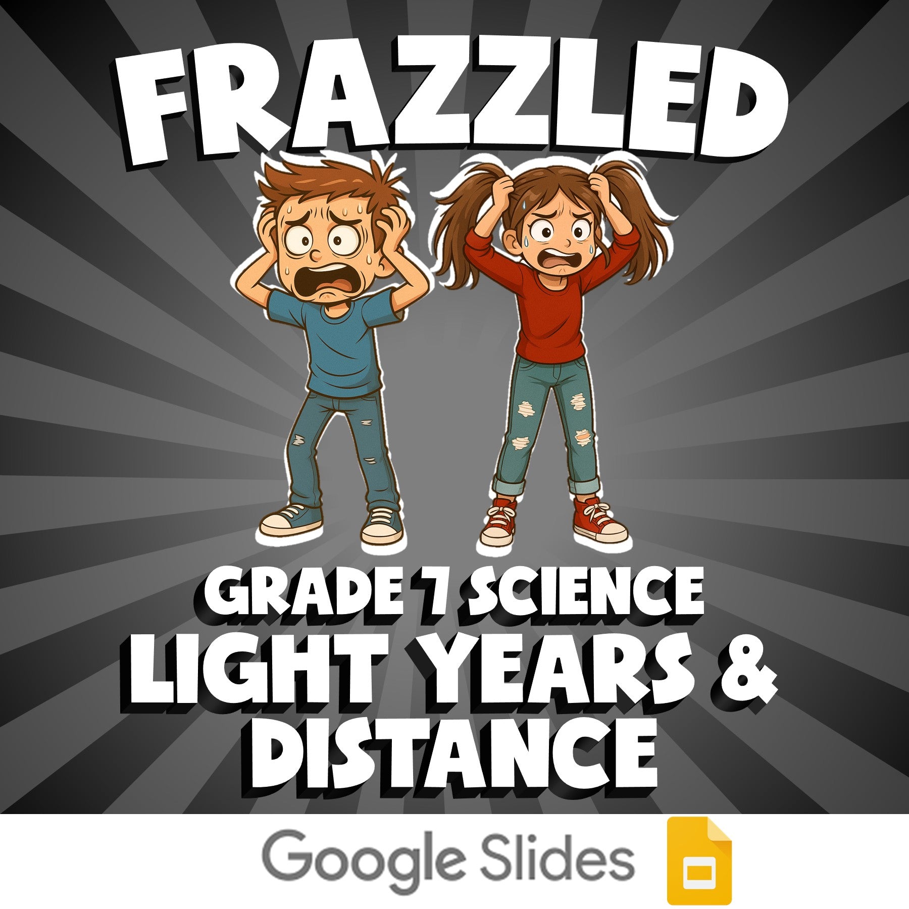 Light Years & Distance FRAZZLED Science Game - No Prep Grade 7 Review Activity