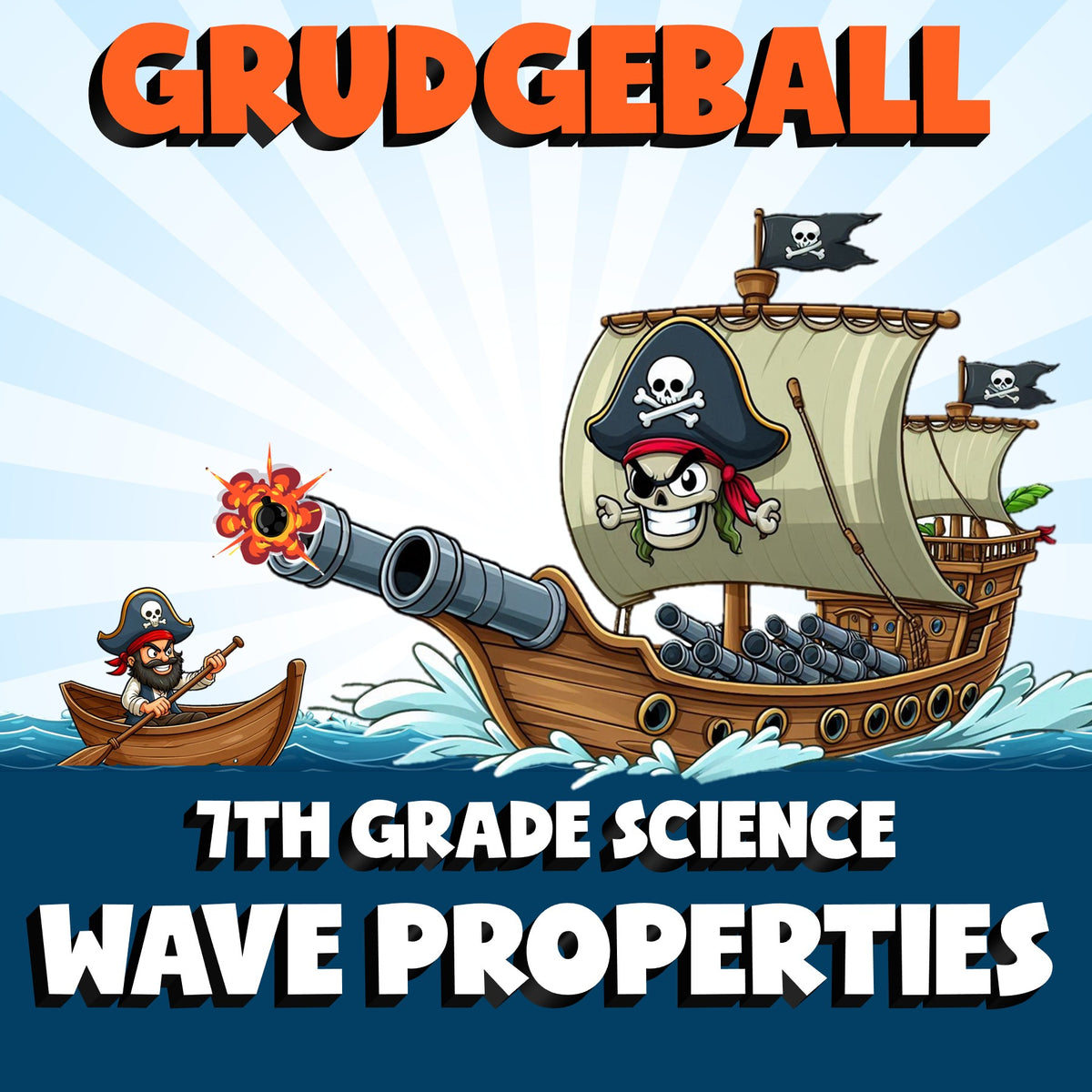 Wave Properties GRUDGEBALL Science Game - No Prep Grade 7 Review Activity