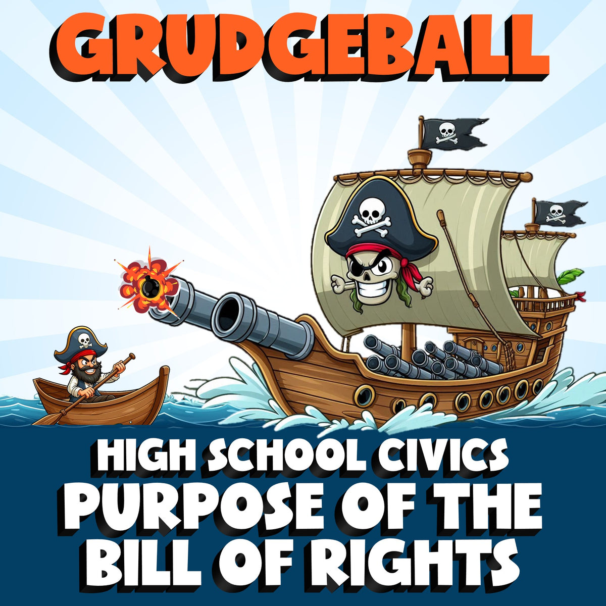 Purpose of the Bill of Rights GRUDGEBALL Civics Game - No Prep Review Activity