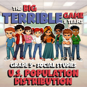 U.S. Population Distribution BIG TERRIBLE GAME - No Prep Grade 5 Socials Review