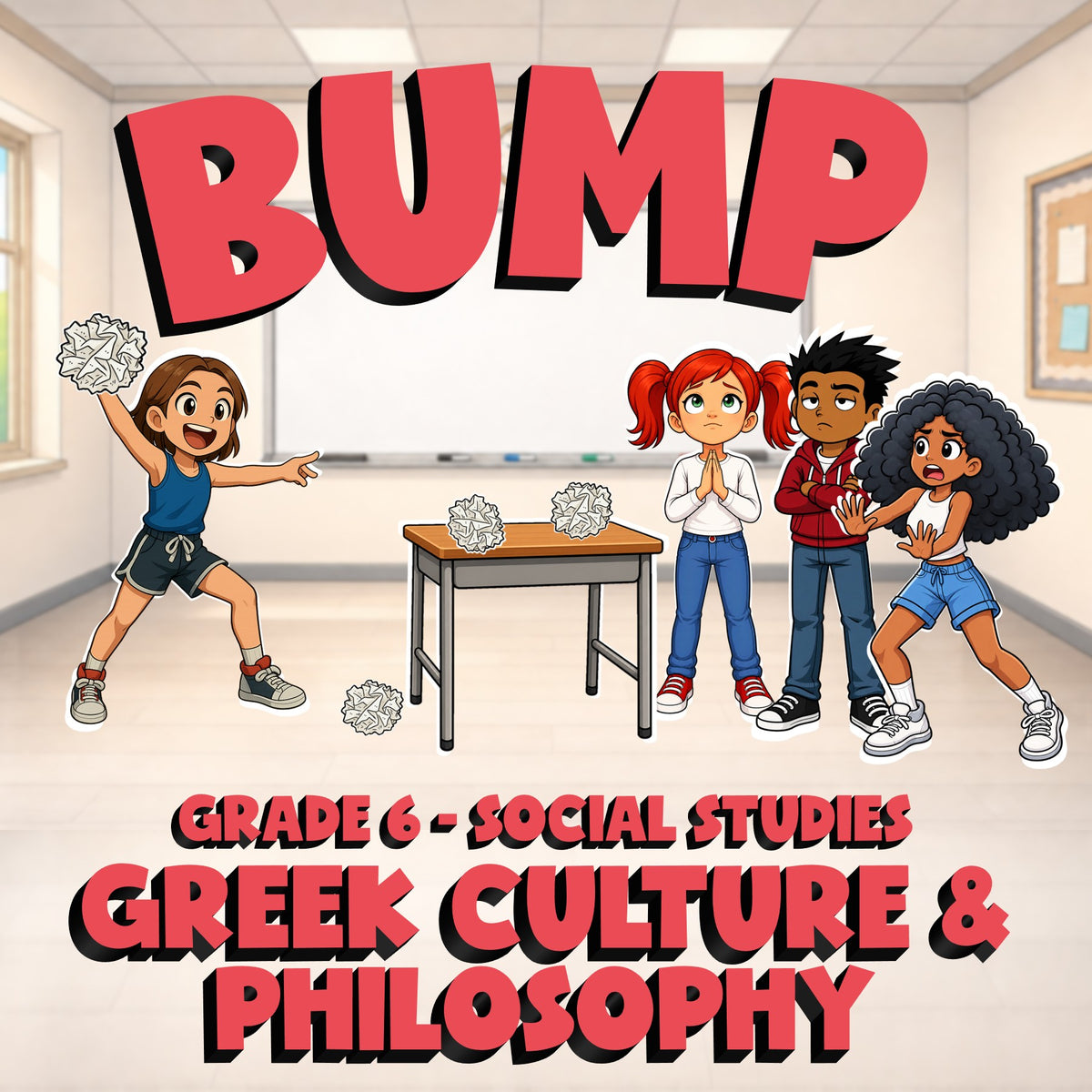 Greek Culture & Philosophy BUMP Socials Game - No Prep Grade 6 Review Activity