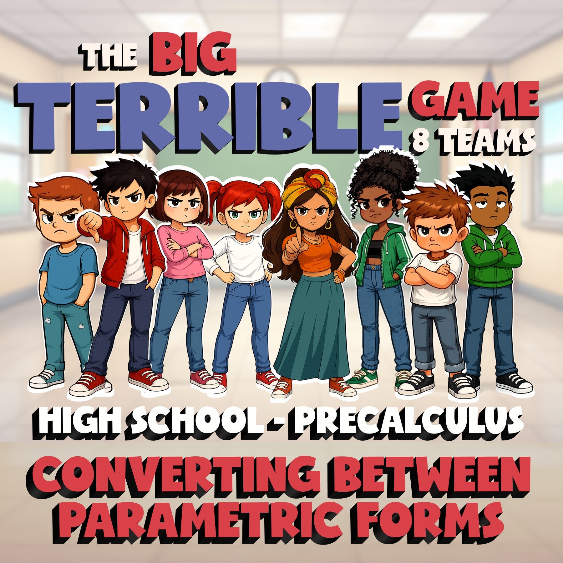 Converting Between Parametric Forms BIG TERRIBLE GAME - PreCalculus Math Review