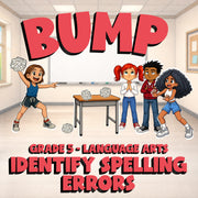 Identify Spelling Errors BUMP ELA Game - No Prep Grade 5 Review Activity