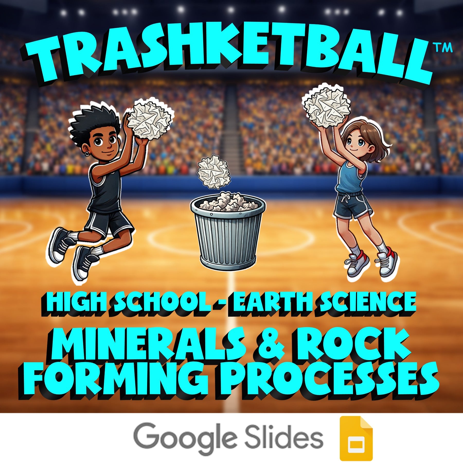 Minerals & Rock Forming Processes TRASHKETBALL Game - No Prep Earth Science