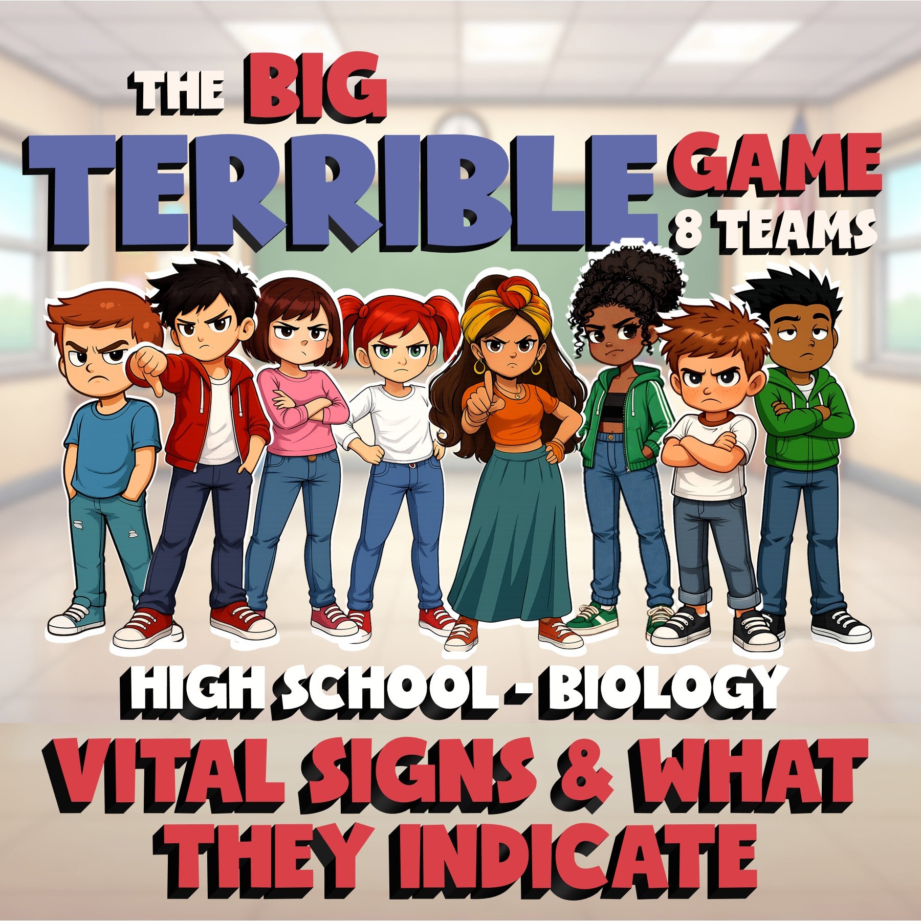 Vital Signs & What They Indicate BIG TERRIBLE GAME - Biology Science Review
