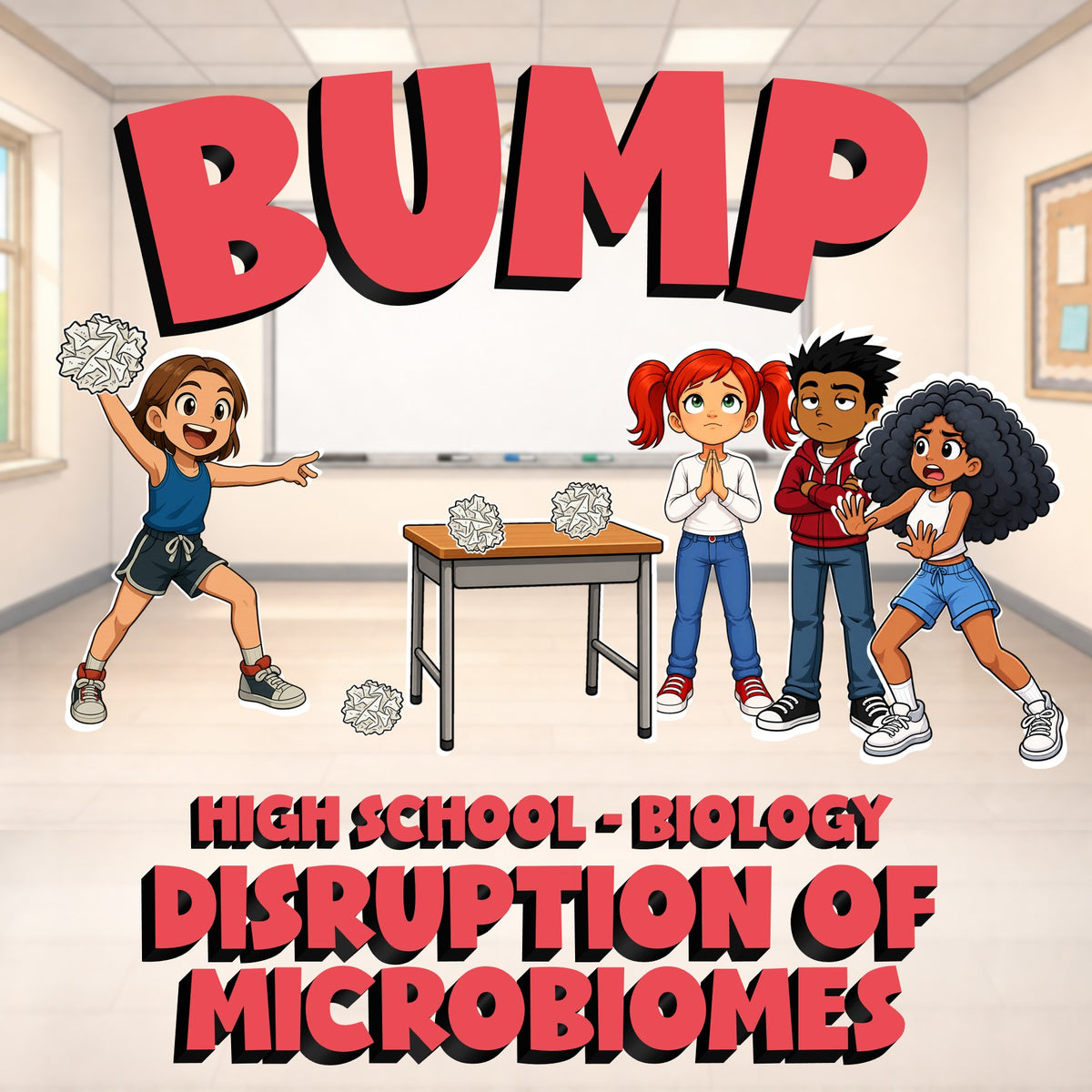 Disruption of Microbiomes BUMP Science Game - No Prep Biology Review Activity