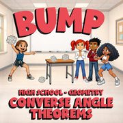 Converse Angle Theorems BUMP Math Game - No Prep Geometry Review Activity