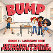 Editing for Grammar Punctuation & Spelling BUMP ELA Game - No Prep Grade 3