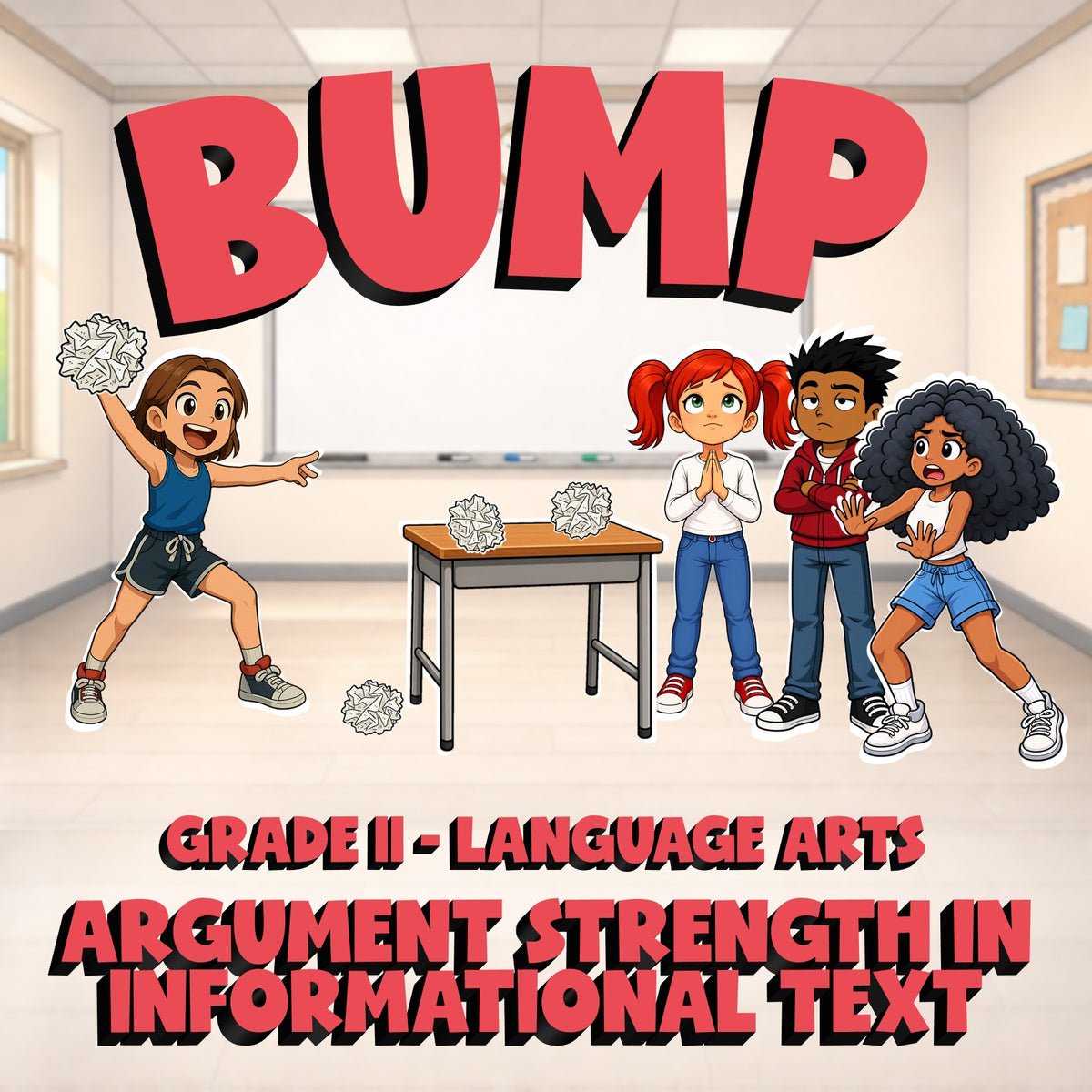 Argument Strength in Informational Text BUMP ELA Game - No Prep Grade 11 Review