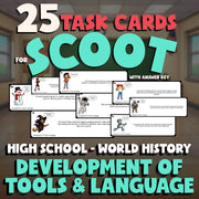 Development of Tools & Language SCOOT TASK CARDS Game - No Prep World History