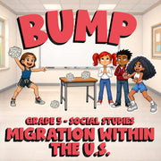 Migration Within the U.S. BUMP Socials Game - No Prep Grade 5 Review Activity