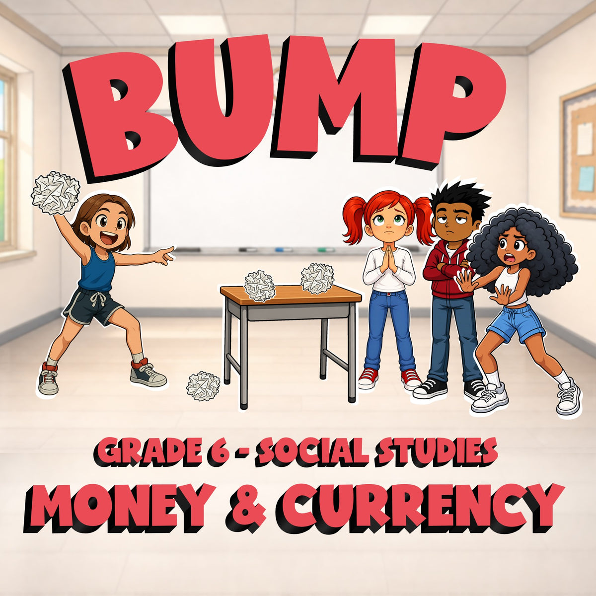 Money & Currency BUMP Socials Game - No Prep Grade 6 Review Activity