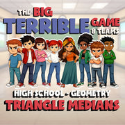 Triangle Medians BIG TERRIBLE GAME - No Prep Geometry Math Review Activity