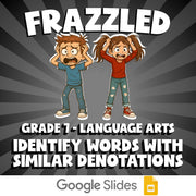 Identify Words with Similar Denotations FRAZZLED ELA Game - No Prep Grade 7