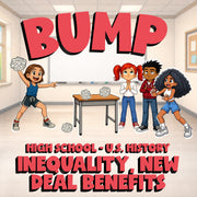 Inequality, New Deal Benefits BUMP U.S. History Game - No Prep Review Activity