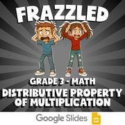 Distributive Property of Multiplication FRAZZLED Math Game - No Prep Grade 3