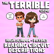 Reading Circuit Descriptions THE TERRIBLE GAME - No Prep Physics Science Review