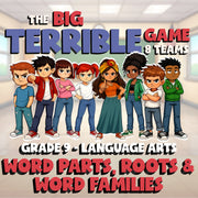Word Parts, Roots & Word Families BIG TERRIBLE GAME - No Prep Grade 9 ELA Review
