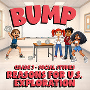 Reasons for U.S. Exploration BUMP Socials Game - No Prep Grade 3 Review Activity