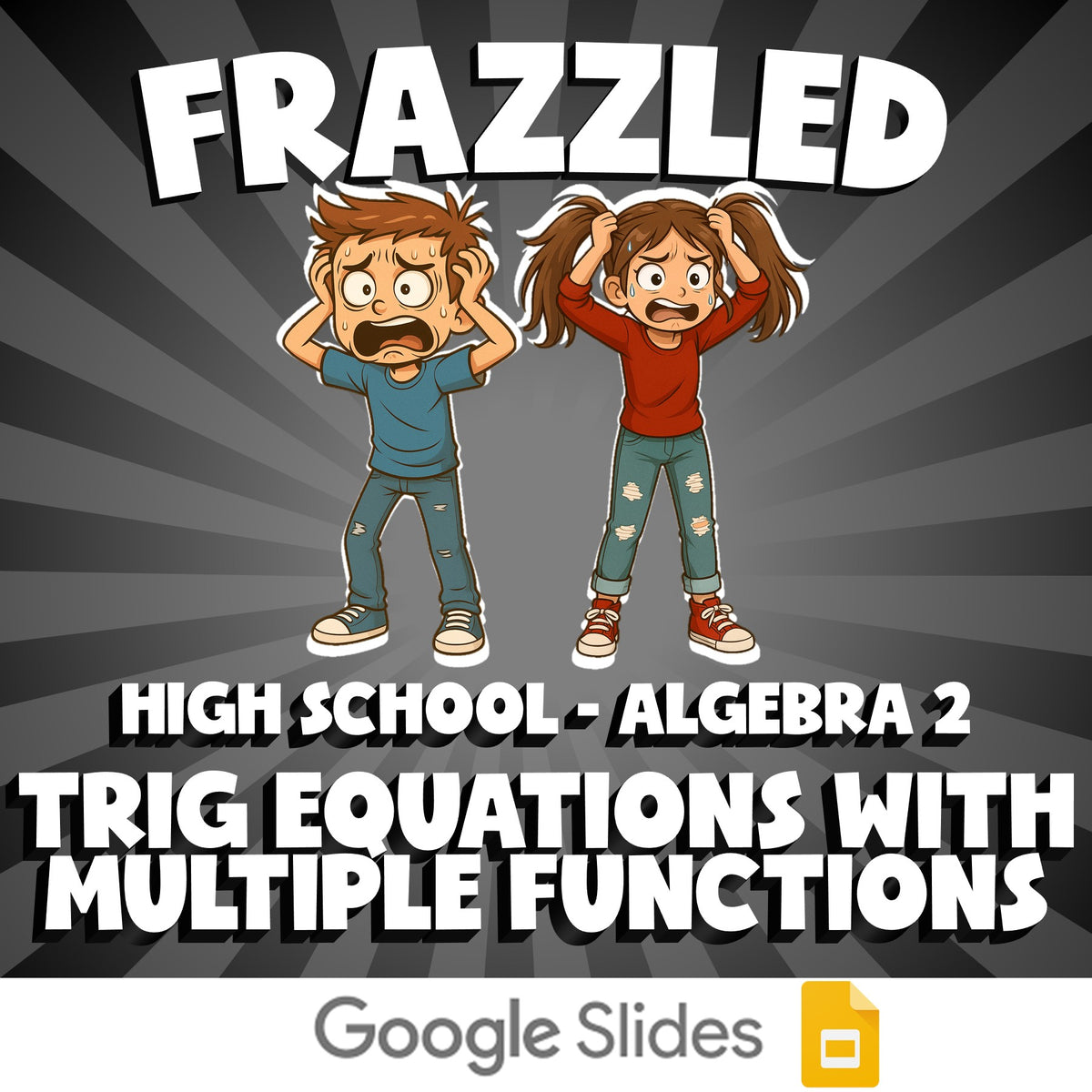 Trig Equations with Multiple Functions FRAZZLED Math Game - No Prep Algebra 2