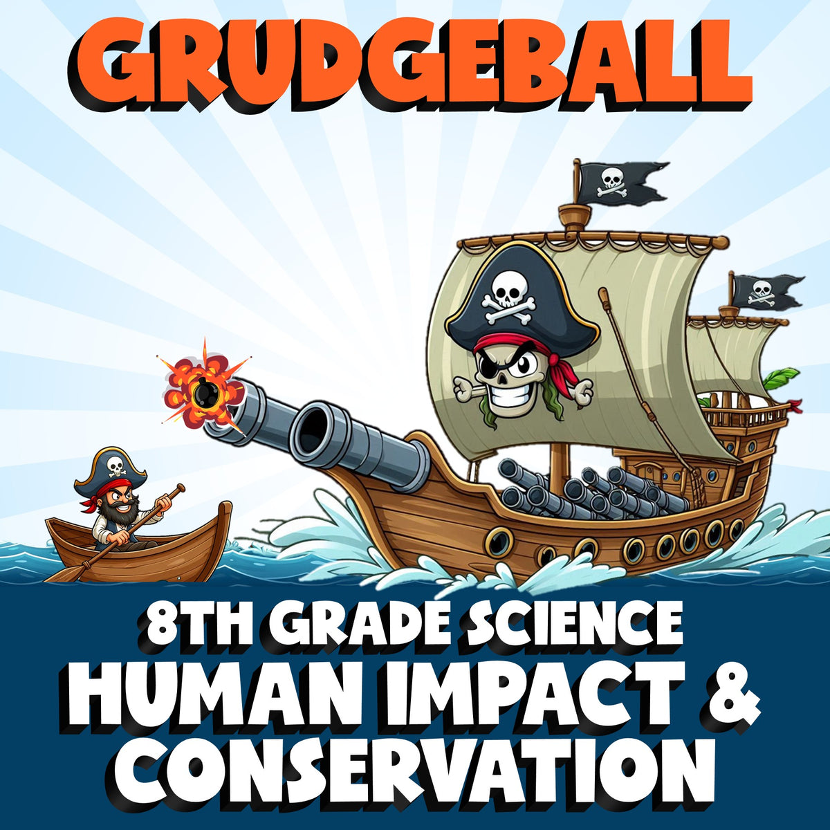 Human Impact & Conservation GRUDGEBALL Science Game - No Prep Grade 8 Review