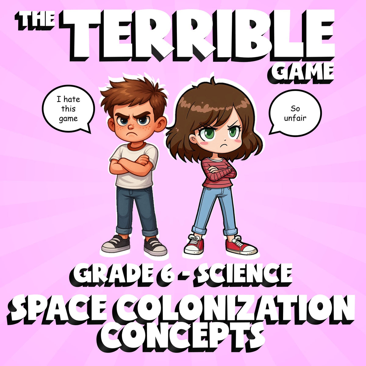 Space Colonization Concepts THE TERRIBLE GAME - No Prep Grade 6 Science Review