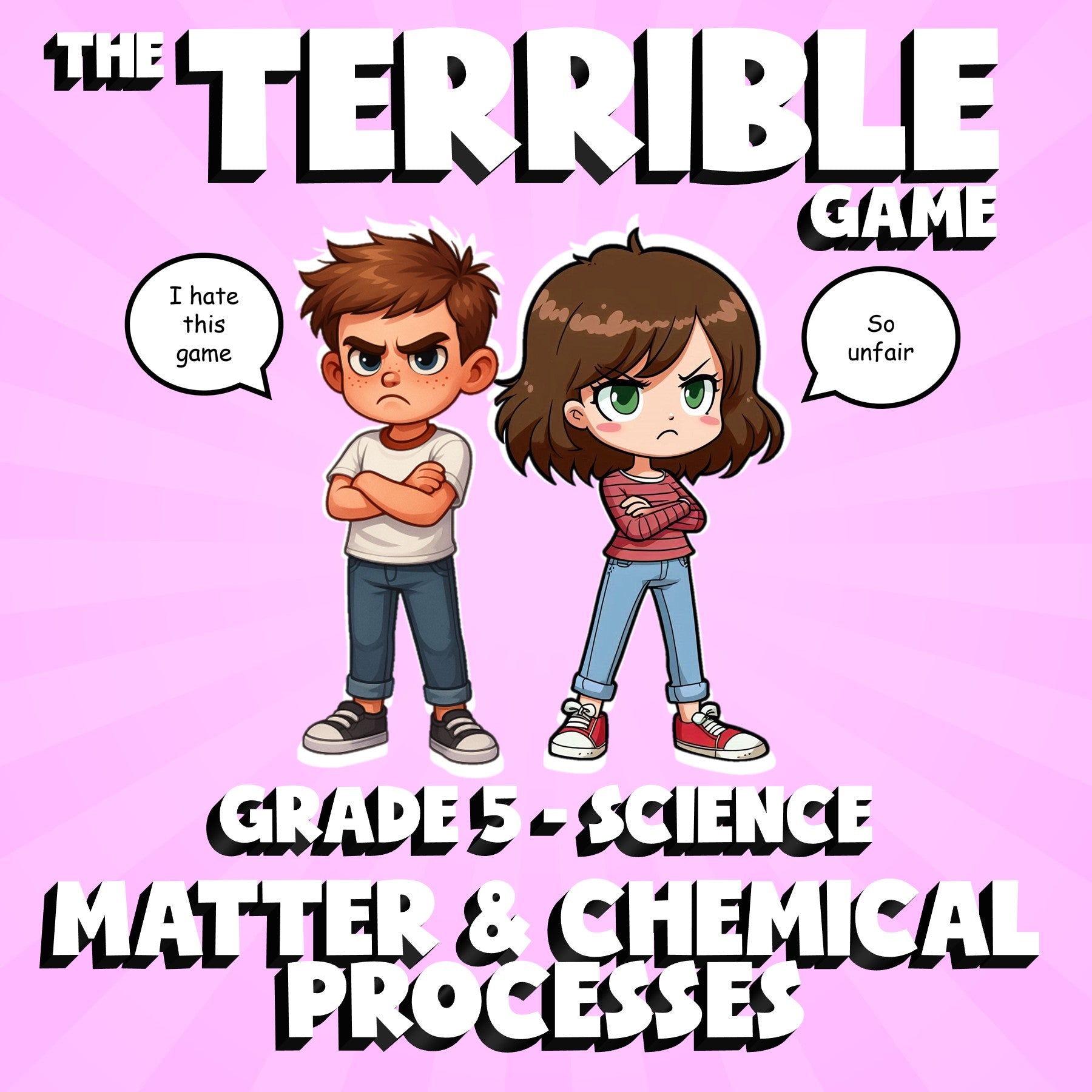 Matter & Chemical Processes THE TERRIBLE GAME - No Prep Grade 5 Science Review