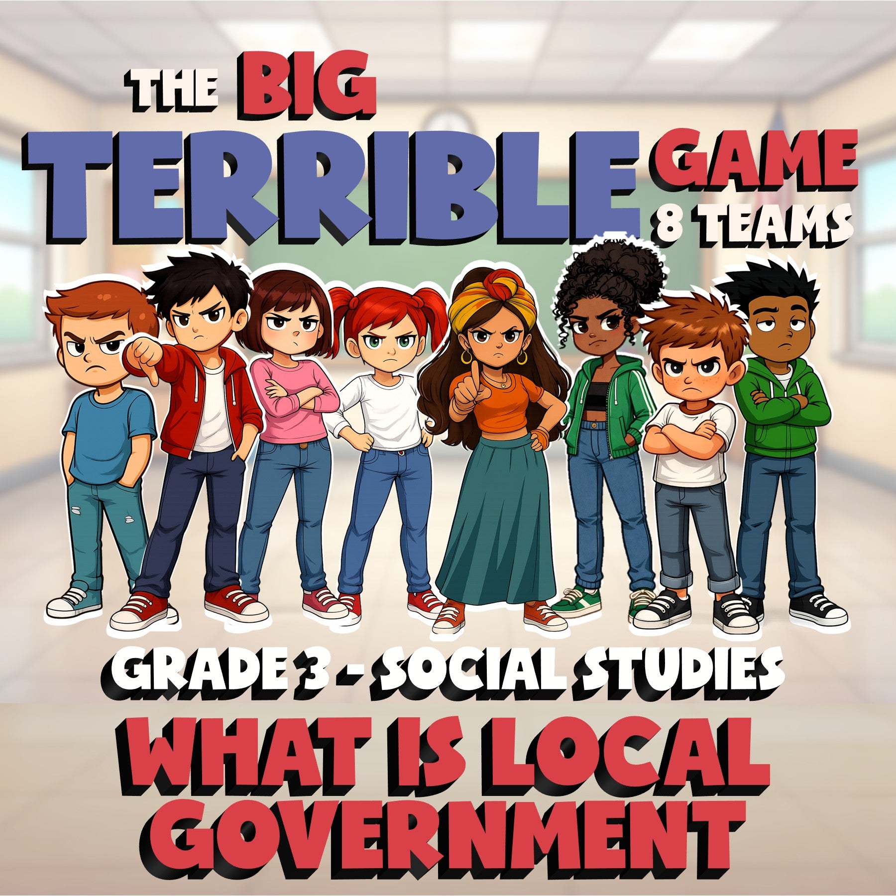 What Is Local Government BIG TERRIBLE GAME - No Prep Grade 3 Socials Review