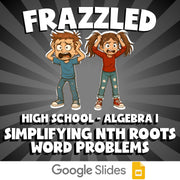 Simplifying nth Roots Word Problems FRAZZLED Math Game - No Prep Algebra 1