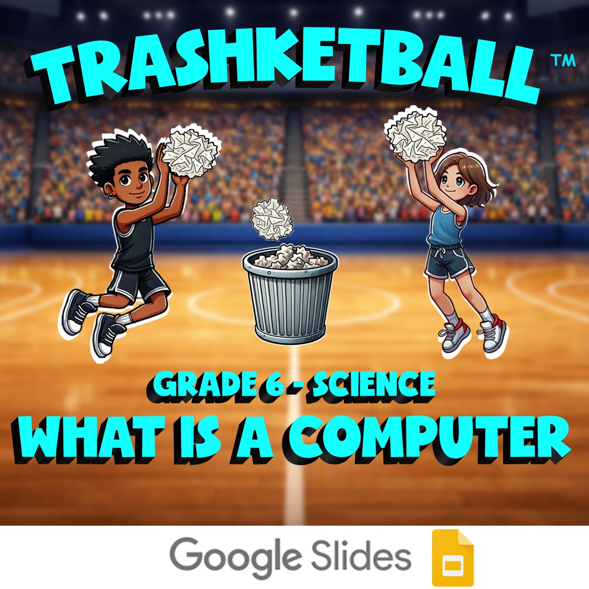 What is a Computer TRASHKETBALL Science Game - No Prep Grade 6 Review Activity