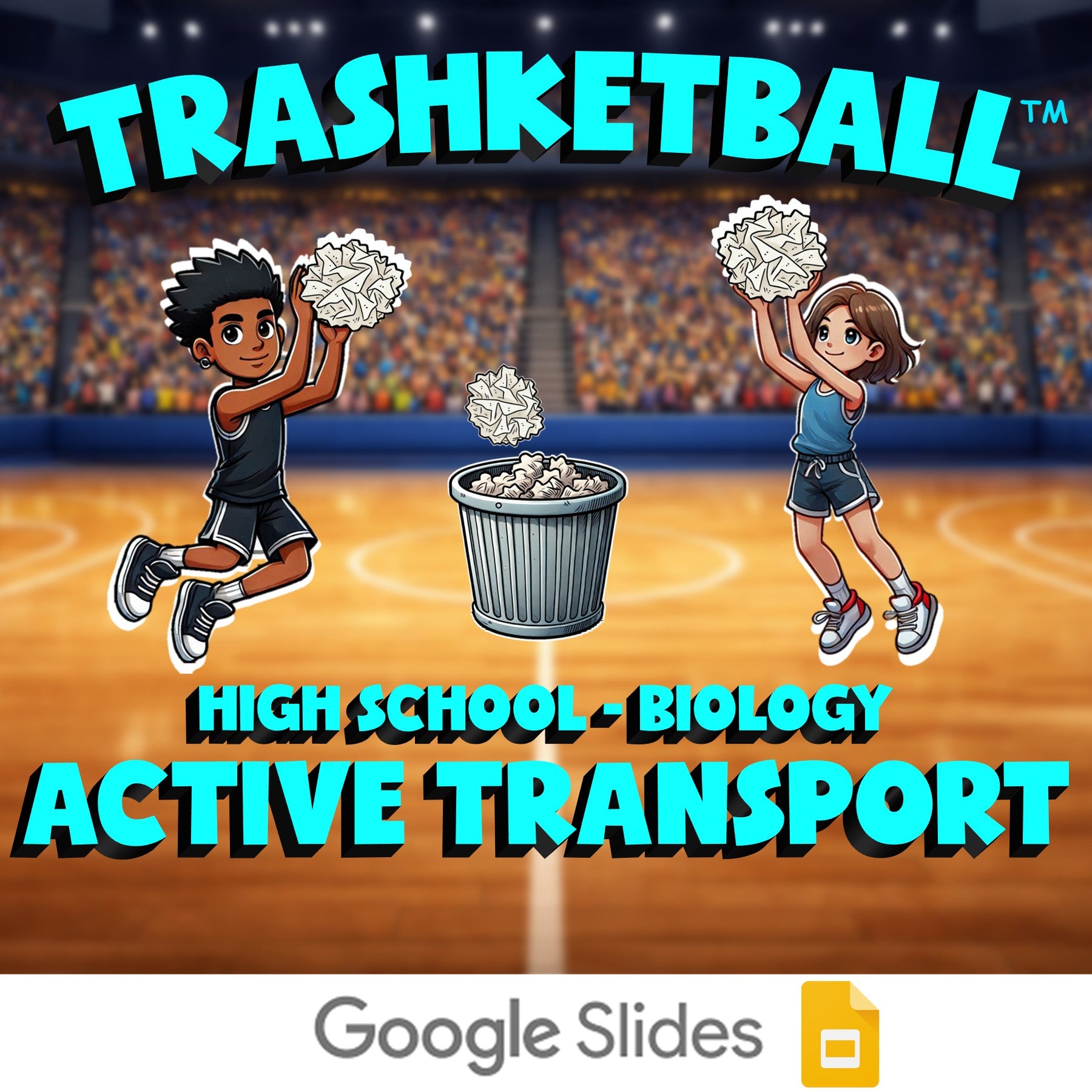 Active Transport TRASHKETBALL Science Game - No Prep Biology Review Activity