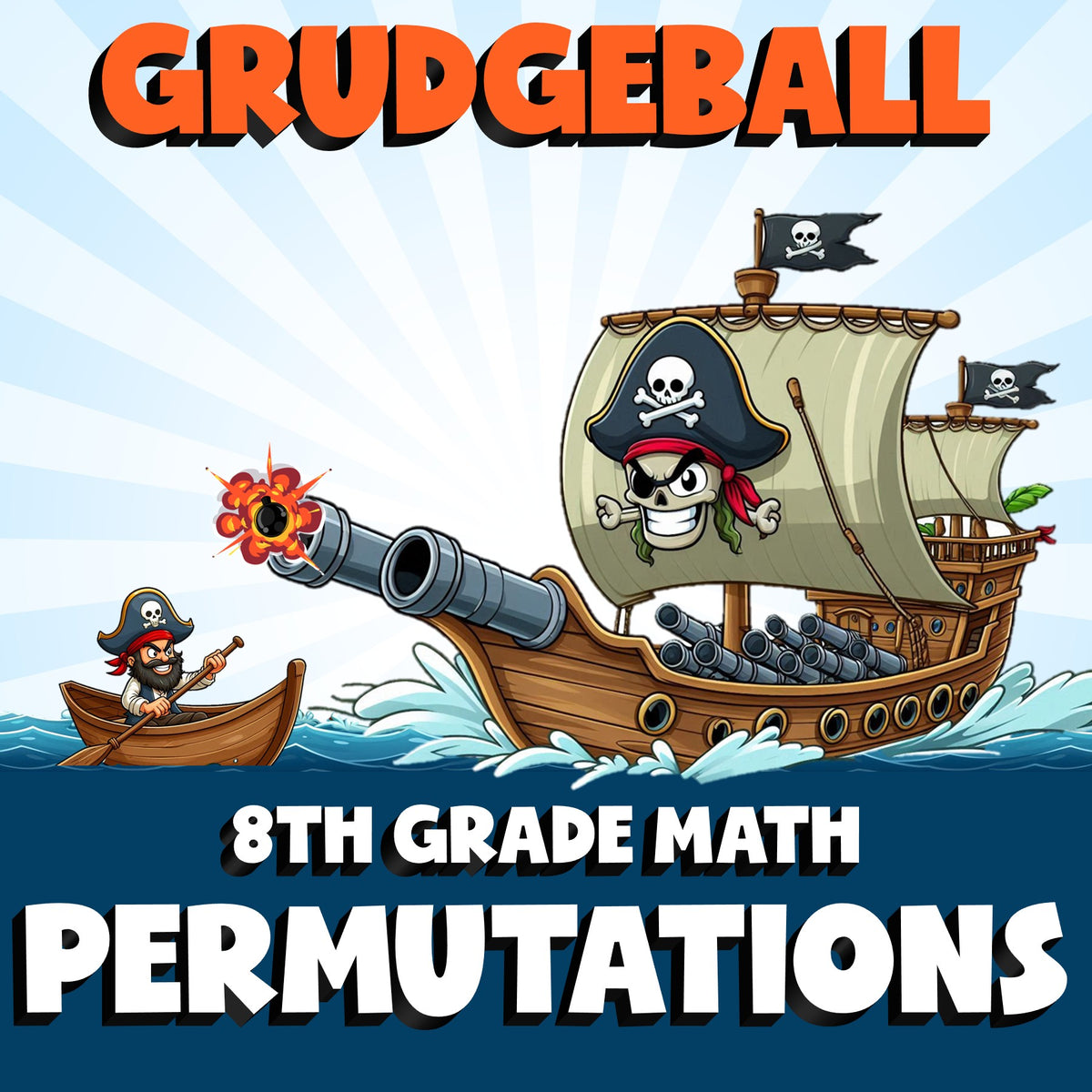 Permutations GRUDGEBALL Math Game - No Prep Grade 8 Review Activity
