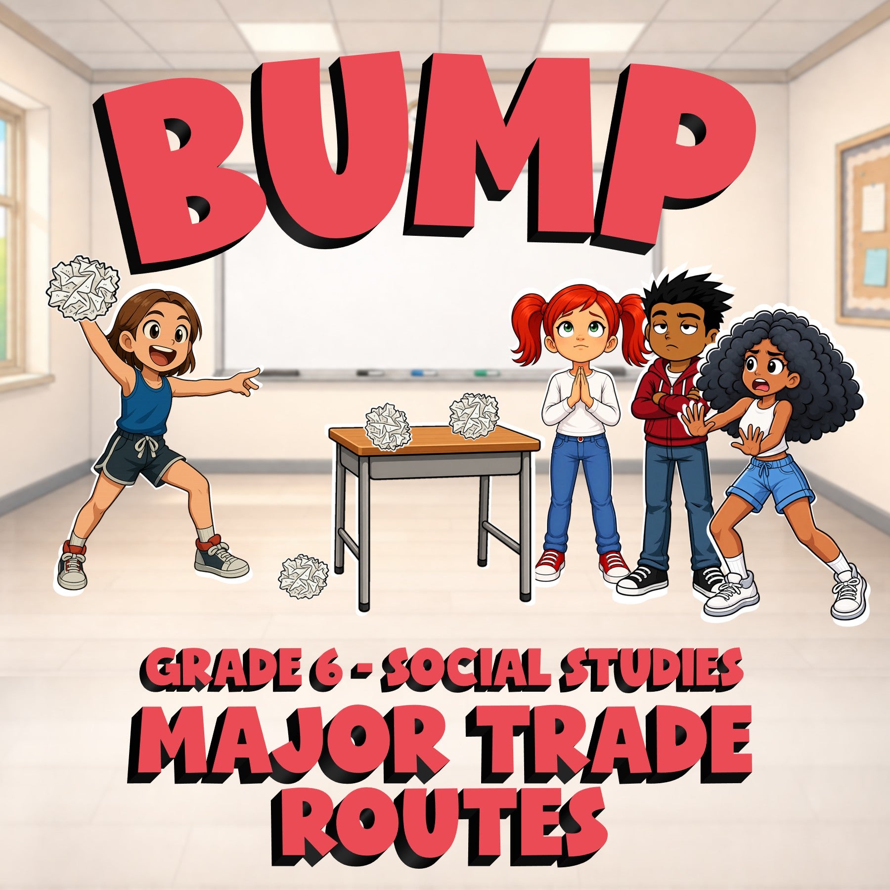 Major Trade Routes BUMP Socials Game - No Prep Grade 6 Review Activity