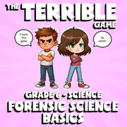 Forensic Science Basics THE TERRIBLE GAME - No Prep Grade 6 Science Review
