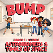 Astronomers & Tools of Space BUMP Science Game - No Prep Grade 5 Review Activity