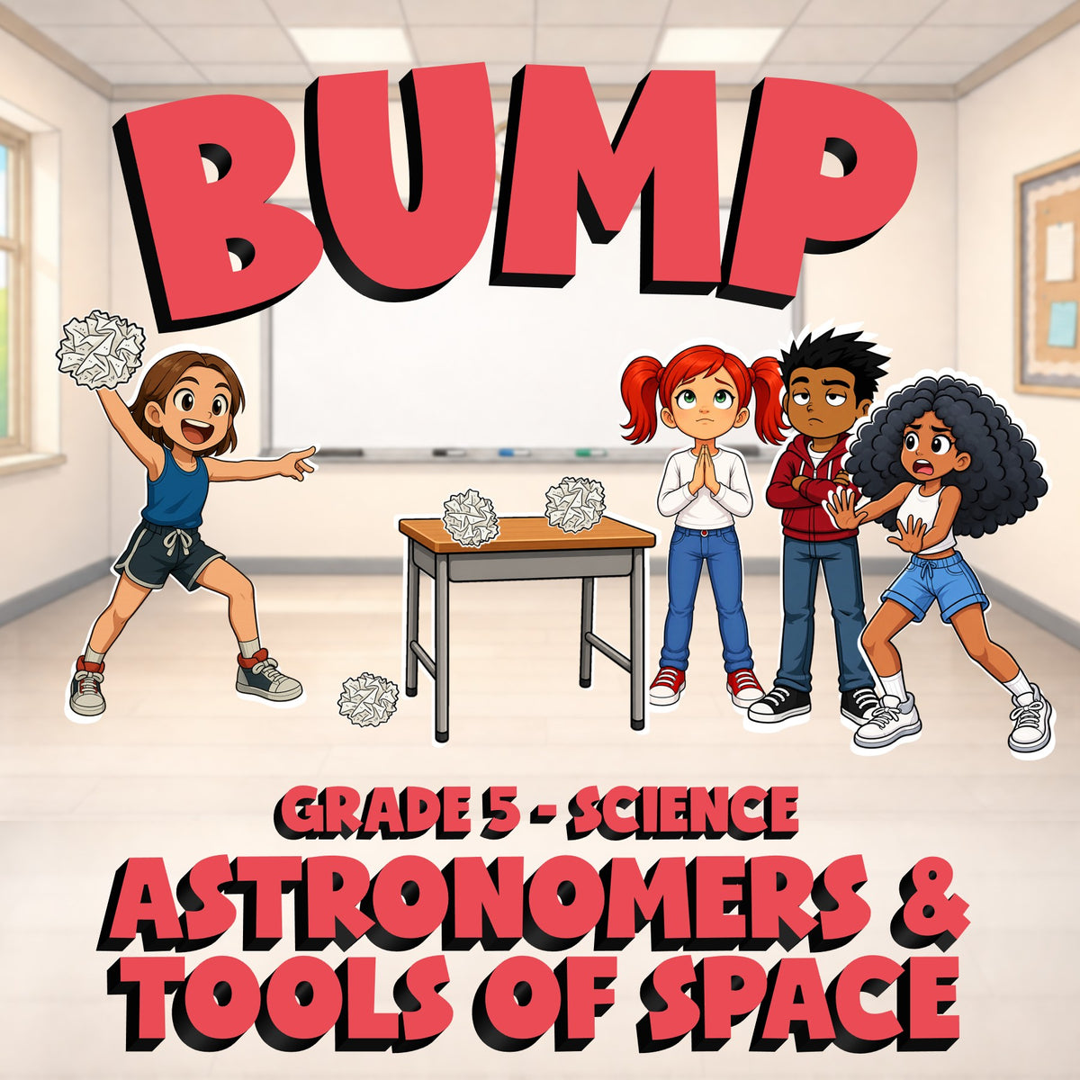 Astronomers & Tools of Space BUMP Science Game - No Prep Grade 5 Review Activity