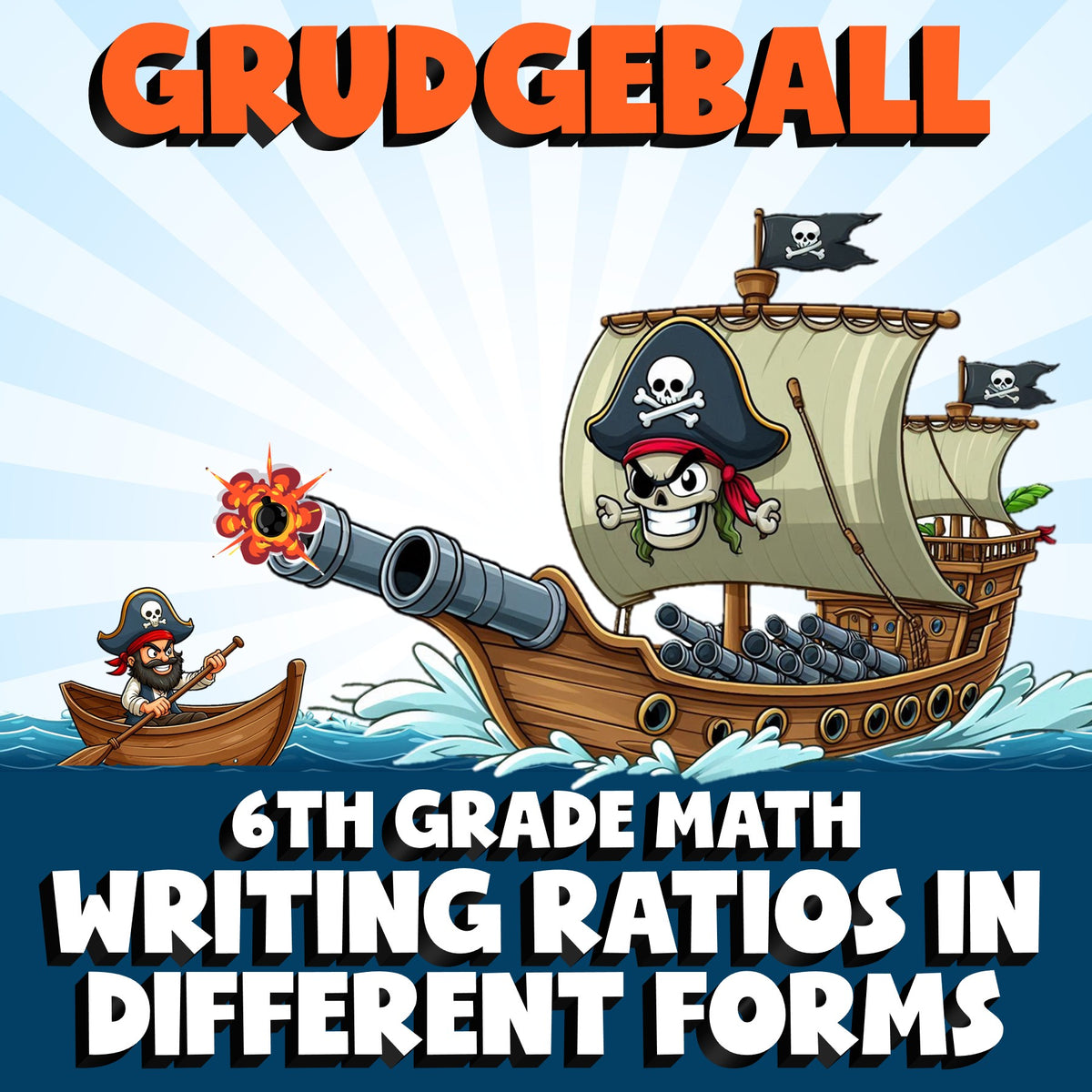Writing Ratios in Different Forms GRUDGEBALL Math Game - No Prep Grade 6 Review