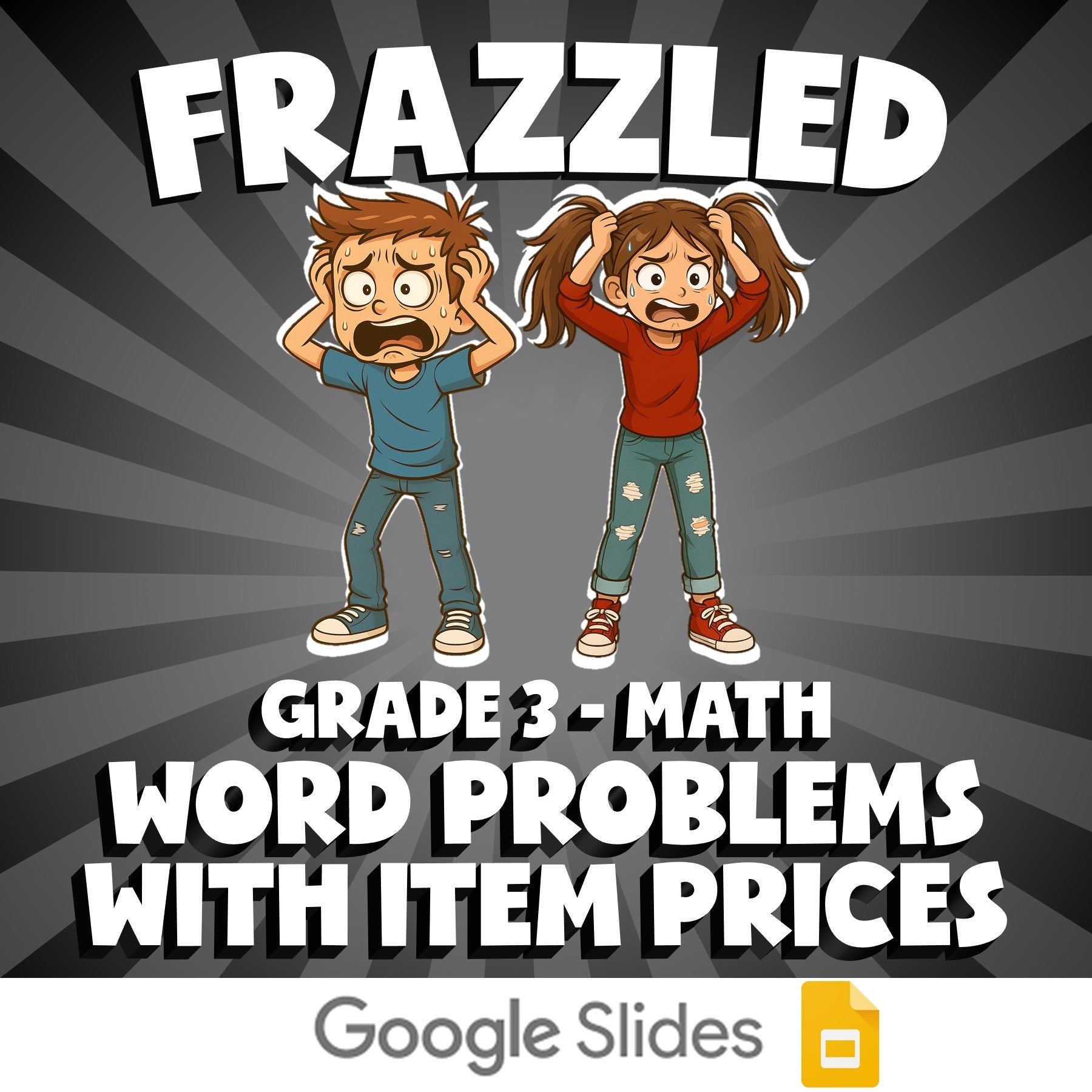 Word Problems with Item Prices FRAZZLED Math Game - No Prep Grade 3 Review