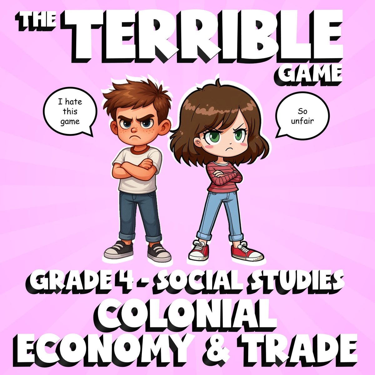 Colonial Economy & Trade THE TERRIBLE GAME - No Prep Grade 4 Socials Review