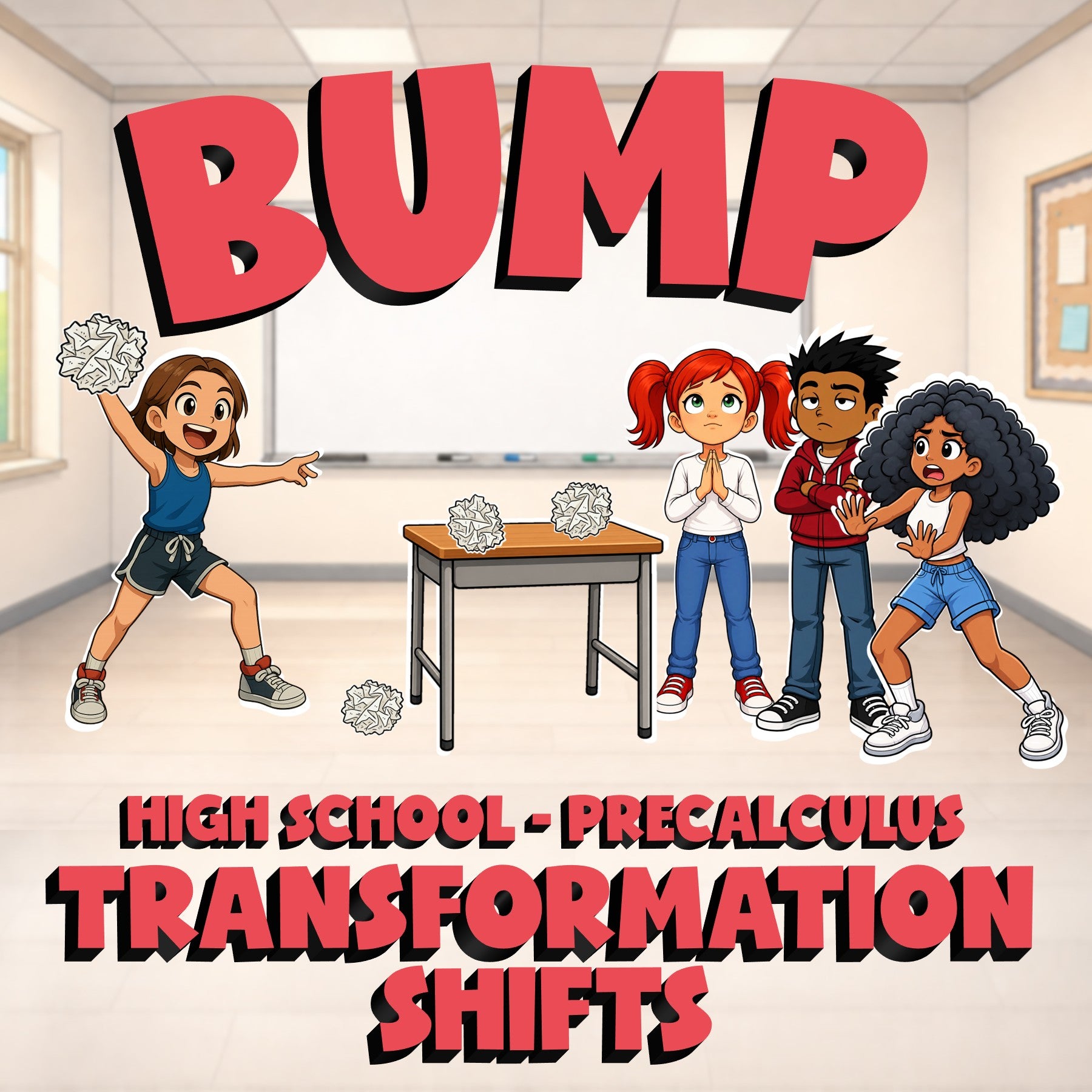 Transformation Shifts BUMP Math Game - No Prep PreCalculus Review Activity