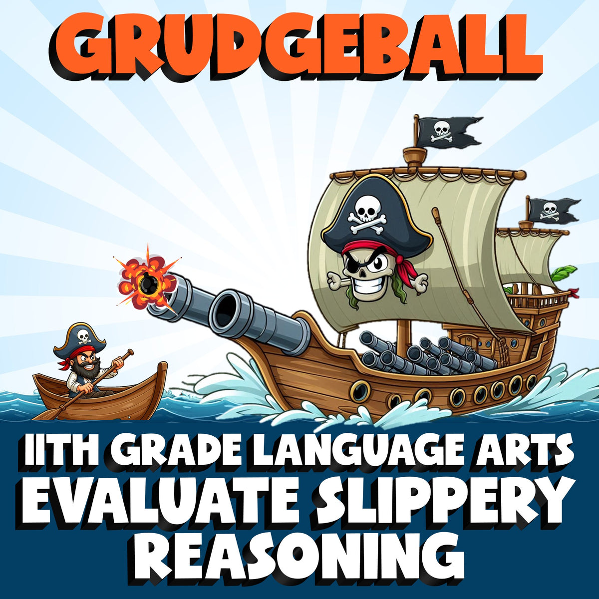 Evaluate Slippery Reasoning GRUDGEBALL ELA Game - No Prep Grade 11 Review